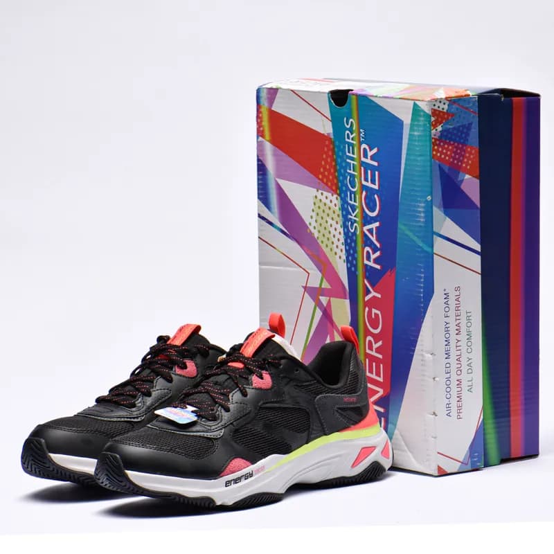 SKECHERS ENERGY RACER-EMBRACE HER BLACK/CORAL