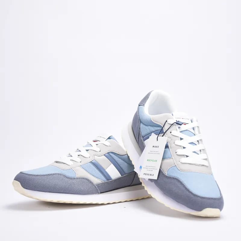  TOMMY FLAG LOW CUT LACE-UP SNEAKER DENIM/GREY
