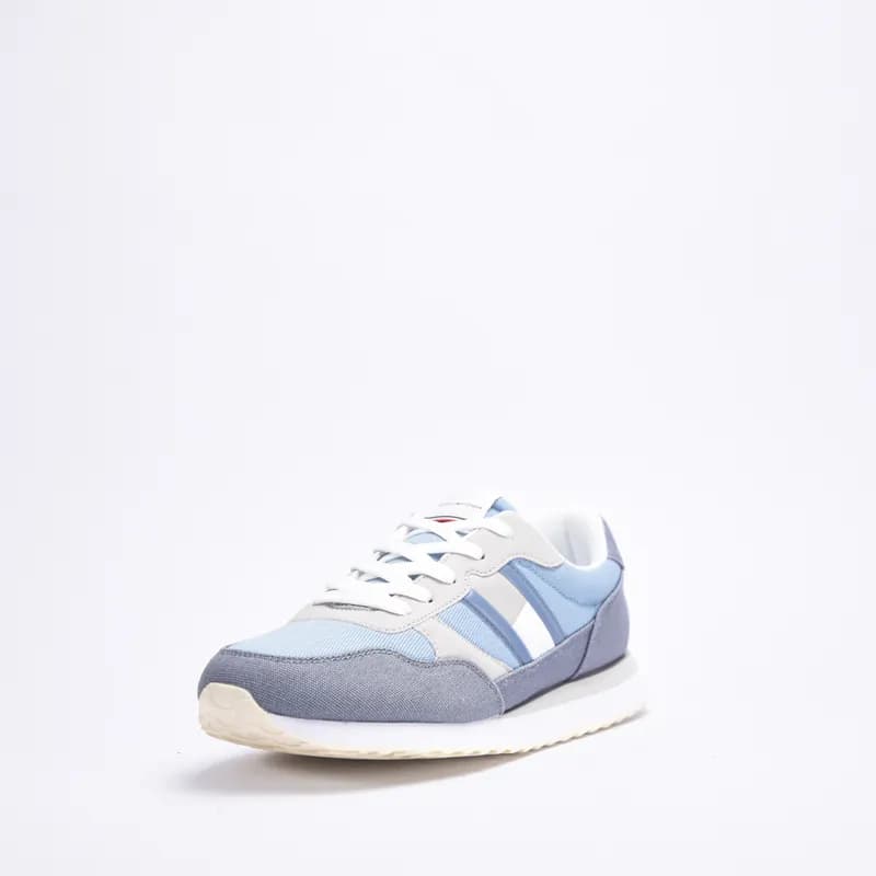  TOMMY FLAG LOW CUT LACE-UP SNEAKER DENIM/GREY