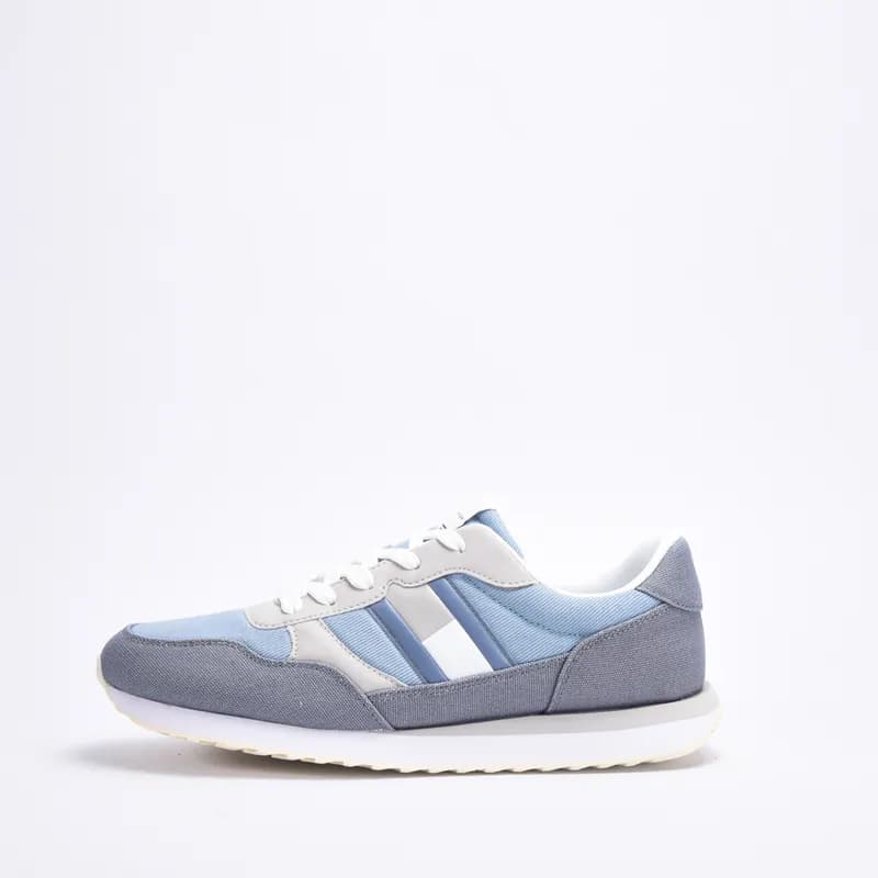  TOMMY FLAG LOW CUT LACE-UP SNEAKER DENIM/GREY
