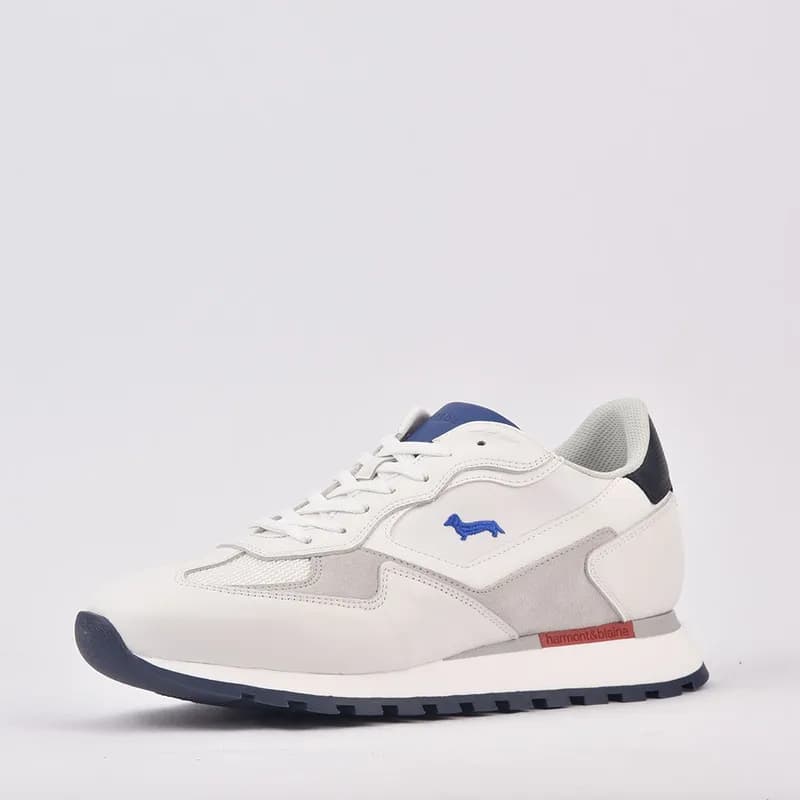 SCARPA UOMO CALF FABRIC BIANCO