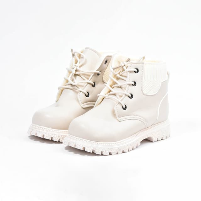 Bottes De Neige Blanc-Cassé Coordonnantes Enfants
