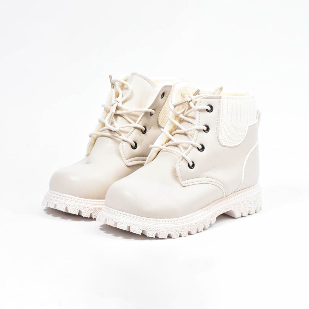 Bottes De Neige Blanc-Cassé Coordonnantes Enfants