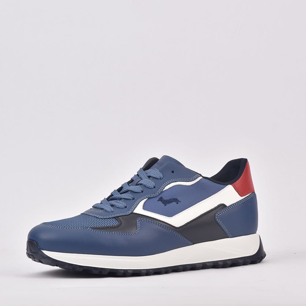 SCARPA UOMO CALF AZZURRO