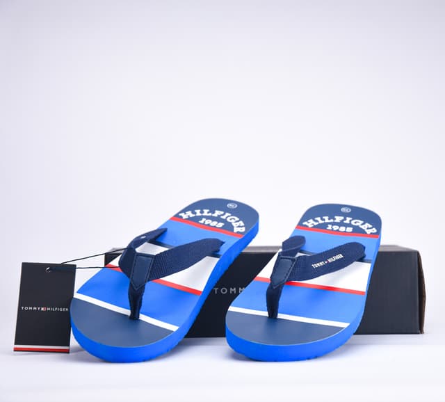 STRIPES FLIP FLOP BLUE