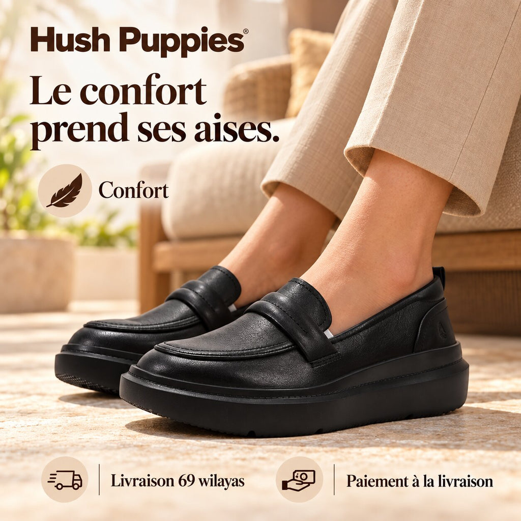 Hush Puppies Joy Penny Loafer, Bold Black Leather