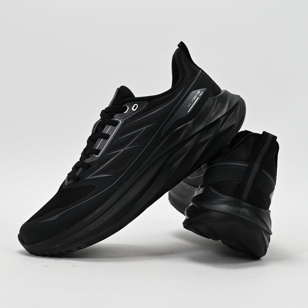 ERKE Men's Running Shoes, Black/Charcoal