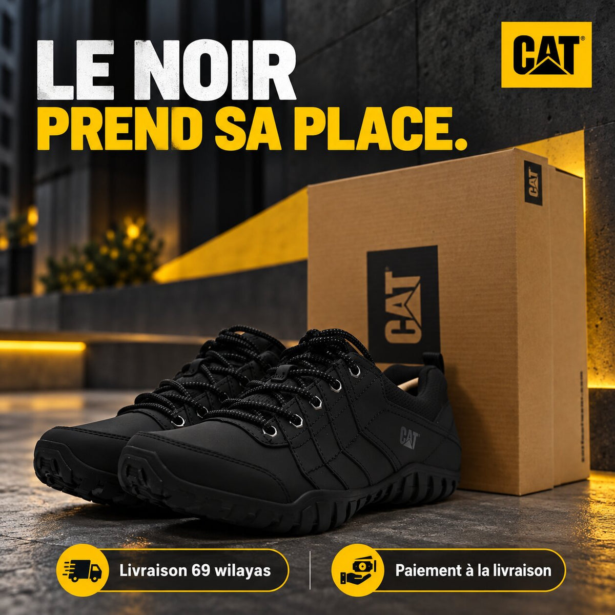 Caterpillar Instruct Men's Shoes, Black