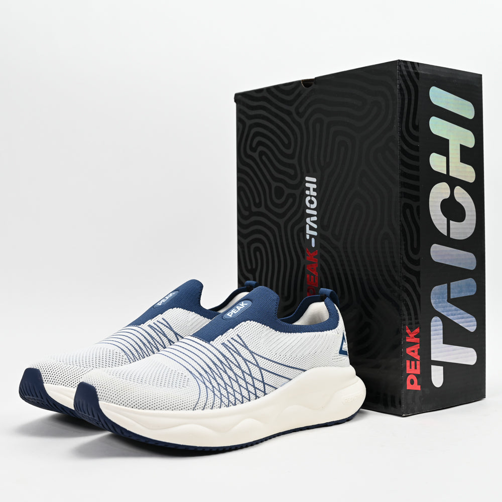PEAK Casual Shoes, White/Navy