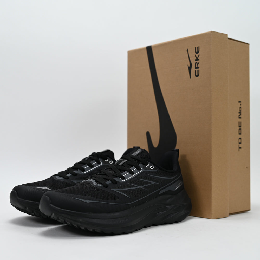 ERKE Men's Running Shoes, Black/Charcoal