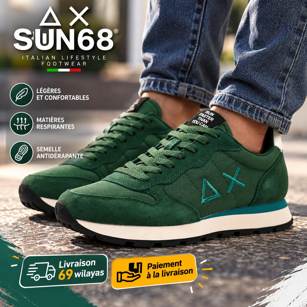 SUN68 Tom Solid Sneakers, Black