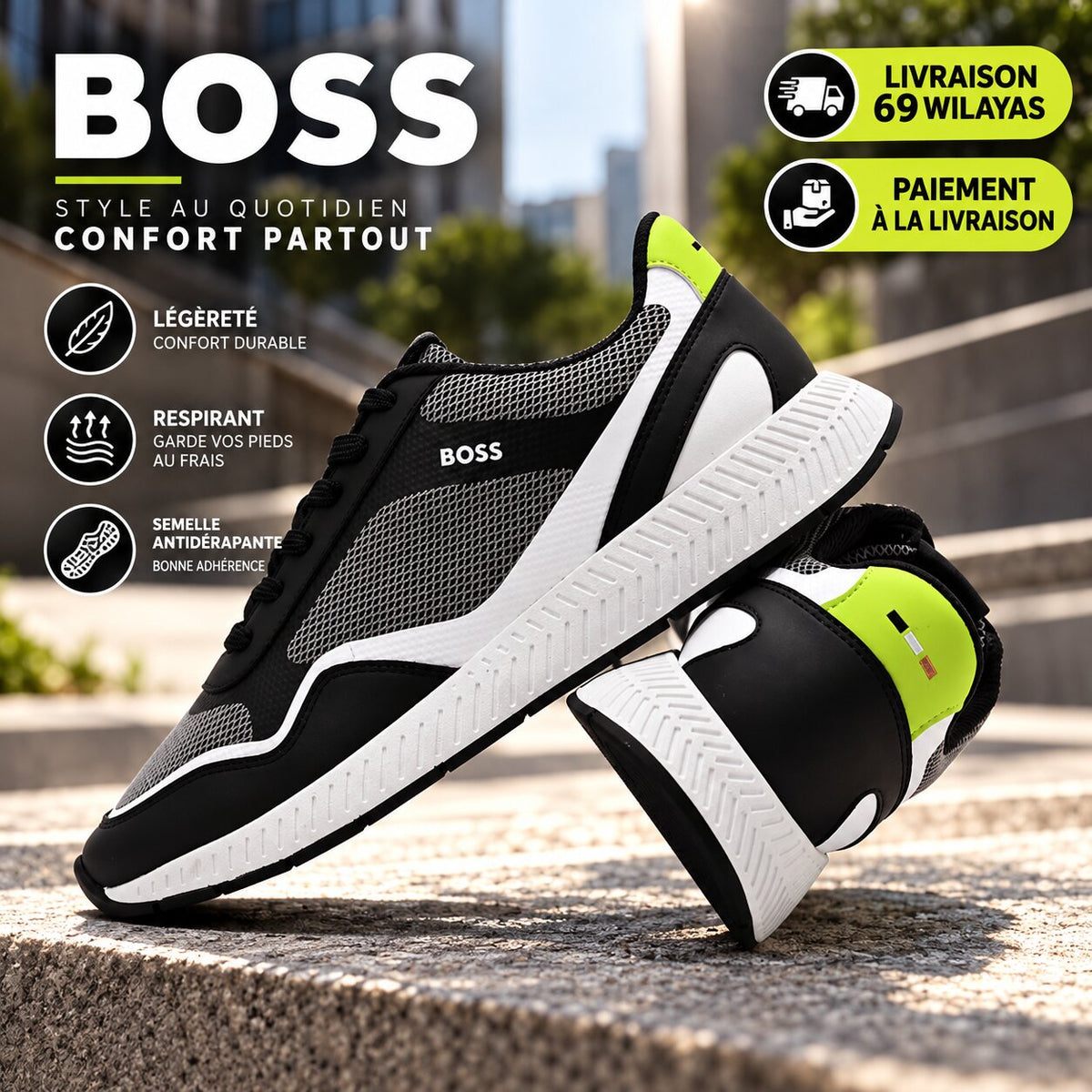 BOSS baskets homme Titanium_Runn_methal