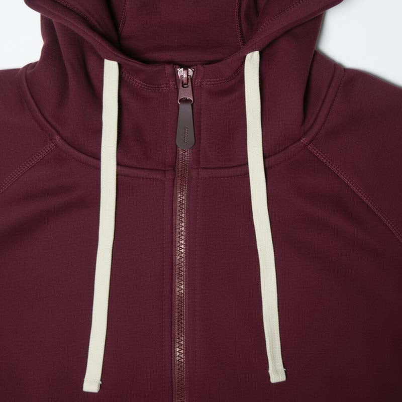 Sweat milano à capuche zippé homme BORDEAU