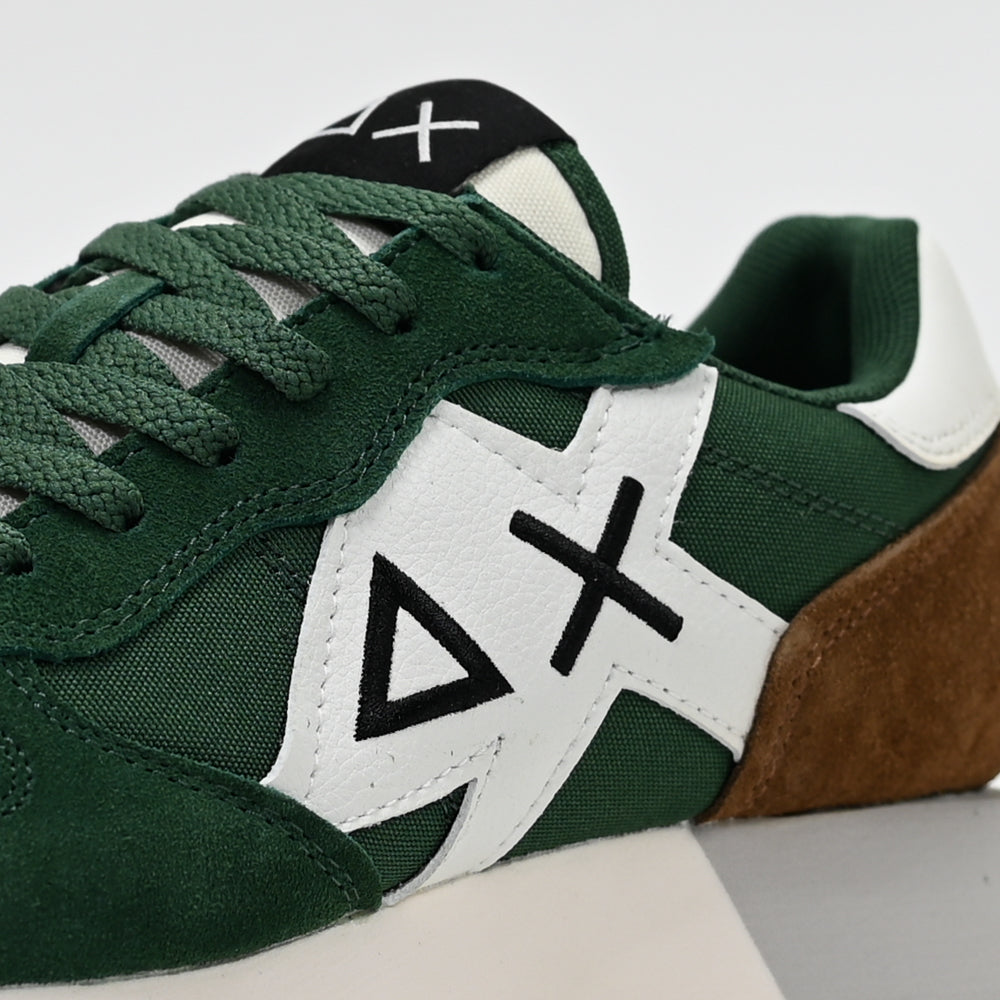 SUN68 Jaki Solid Men's Sneakers, Dark Green