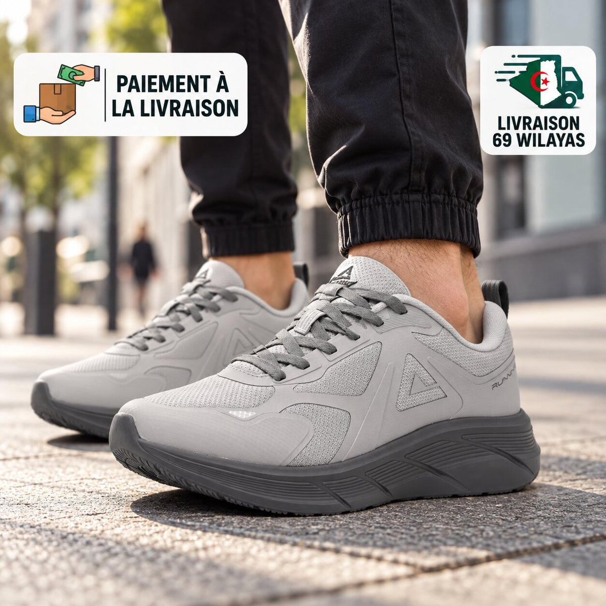 PEAK Running Shoes, Grey