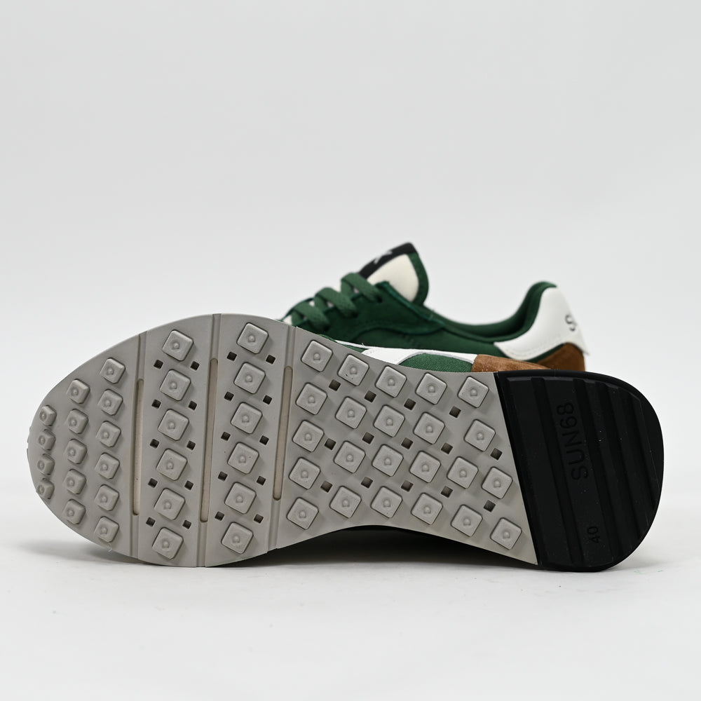 SUN68 Jaki Solid Men's Sneakers, Dark Green