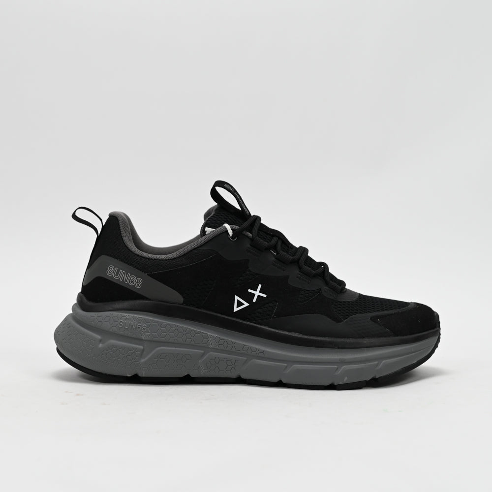 SUN68 Jupiter Sporty Sneakers, Black
