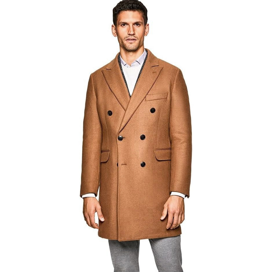 MANTEAU Hackett London Camel Broken Twill DB