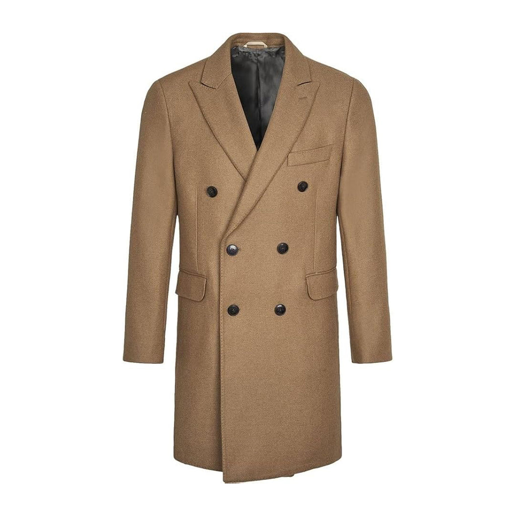 MANTEAU Hackett London Camel Broken Twill DB