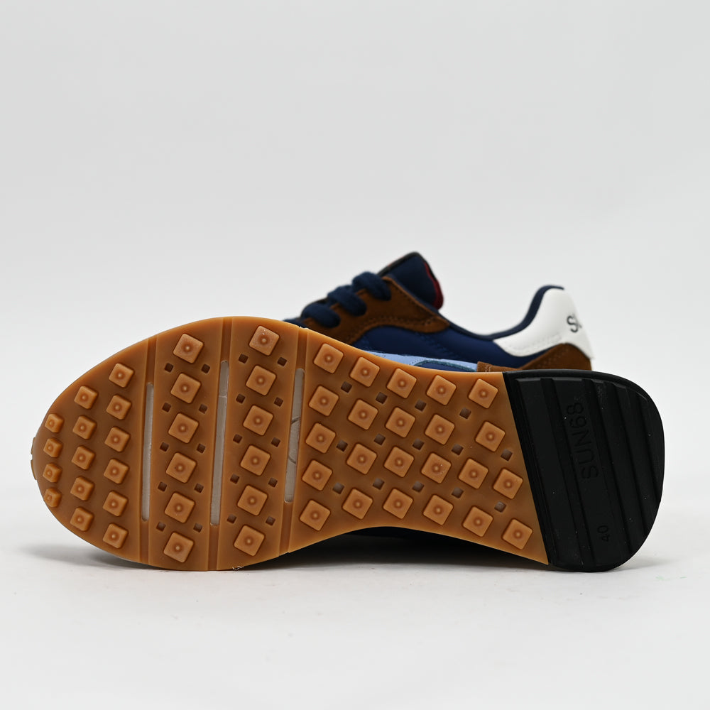 SUN68 Jaki Bicolor Men's Sneakers, Fox Brown