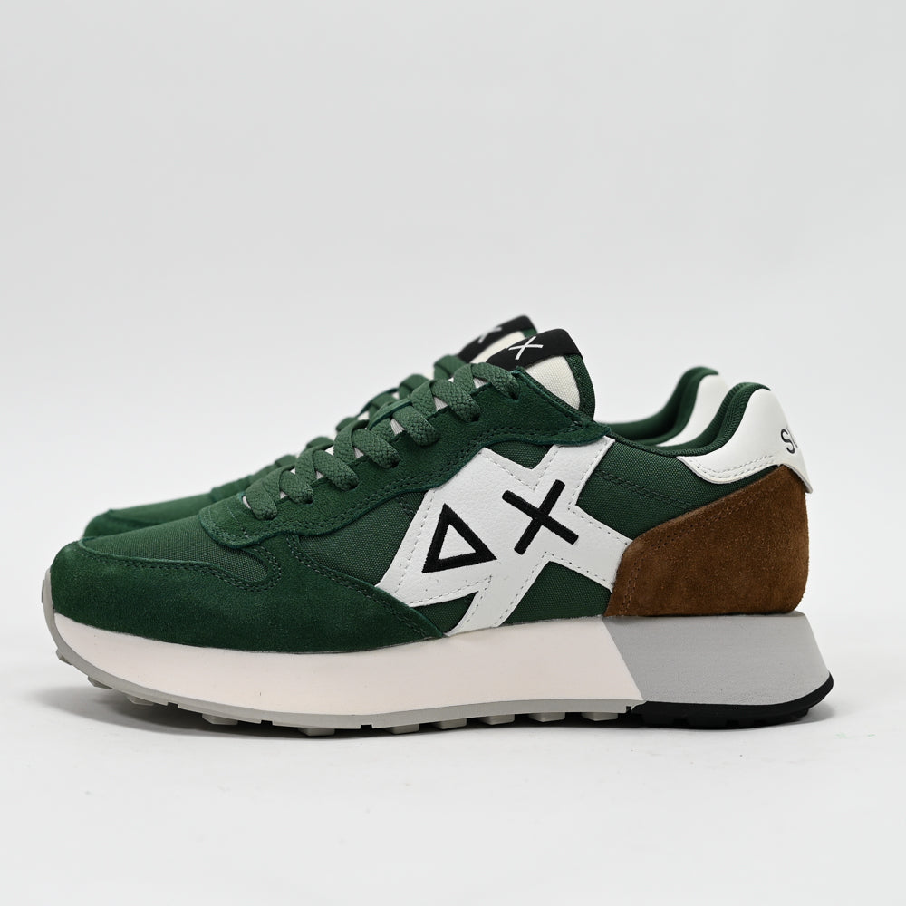 SUN68 Jaki Solid Men's Sneakers, Dark Green