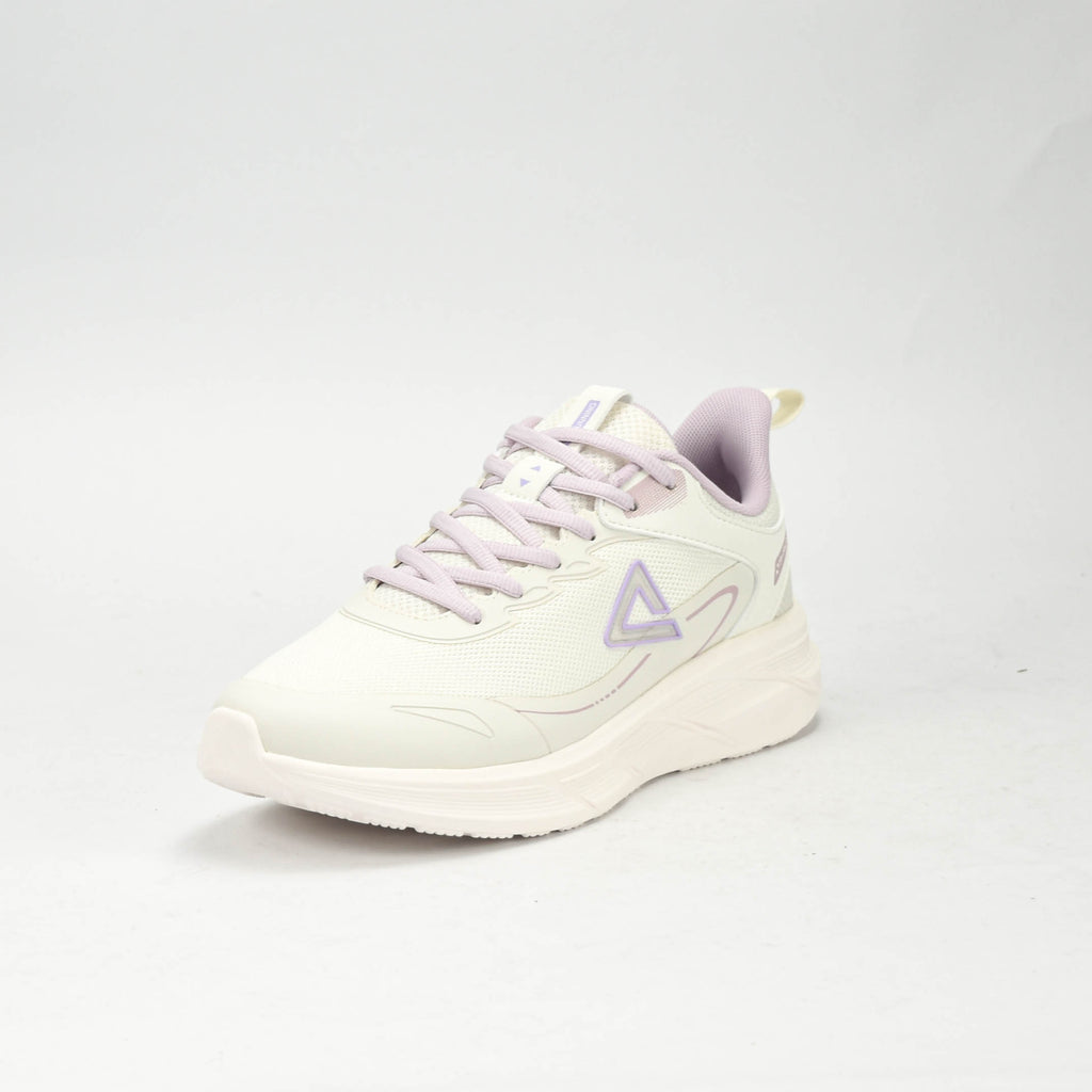 PEAK TRAINING RUNNING SHOES-WHITE/PURPLE