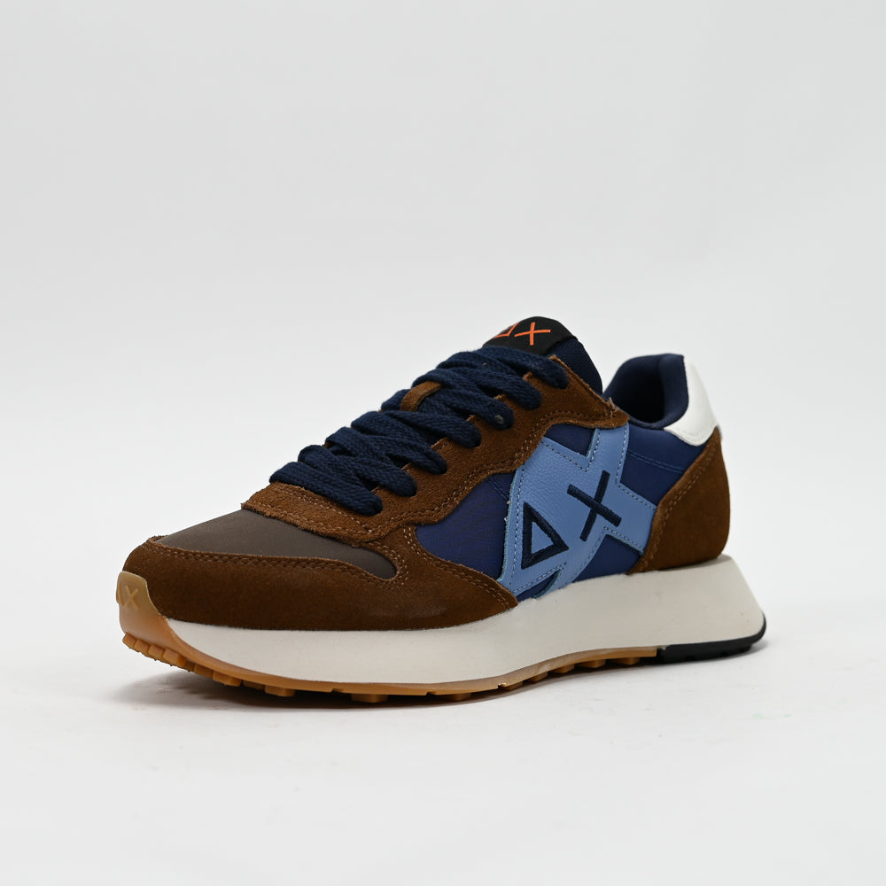 SUN68 Jaki Bicolor Men's Sneakers, Fox Brown