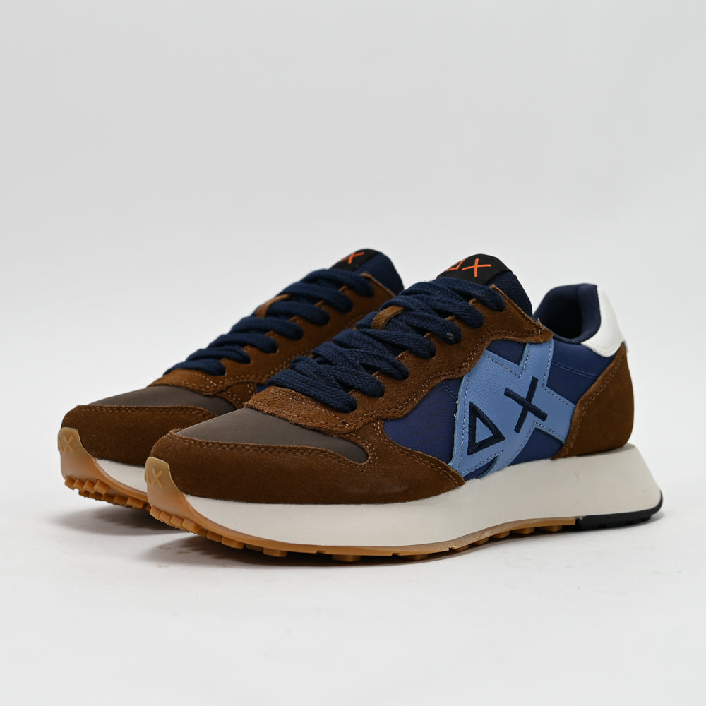 SUN68 Jaki Bicolor Men's Sneakers, Fox Brown