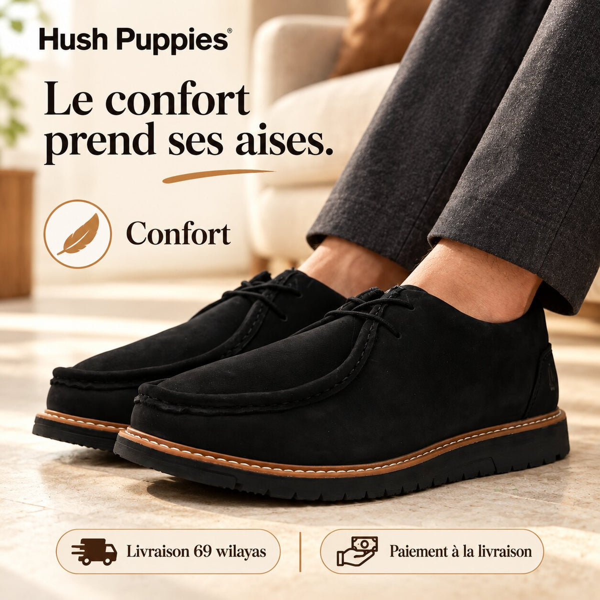 Hush Puppies Jenson Moc Toe Shoes
