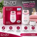 ENZO Épilateur Électrique 2 en 1 Rechargeable