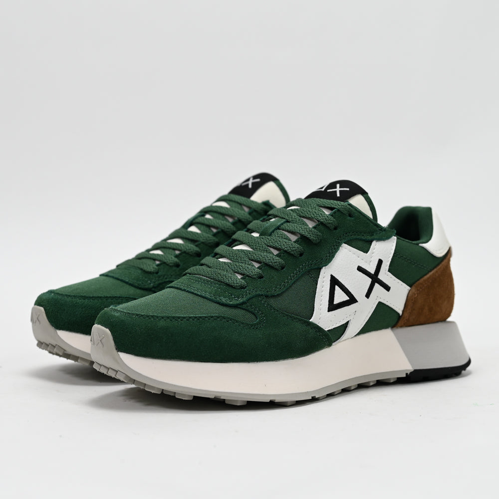 SUN68 Jaki Solid Men's Sneakers, Dark Green
