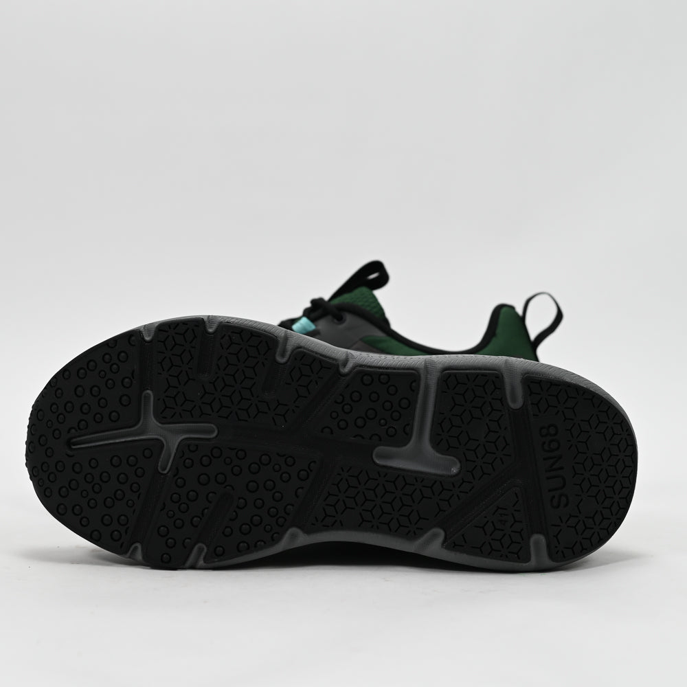 SUN68 Jupiter Sporty Sneakers, Dark Green
