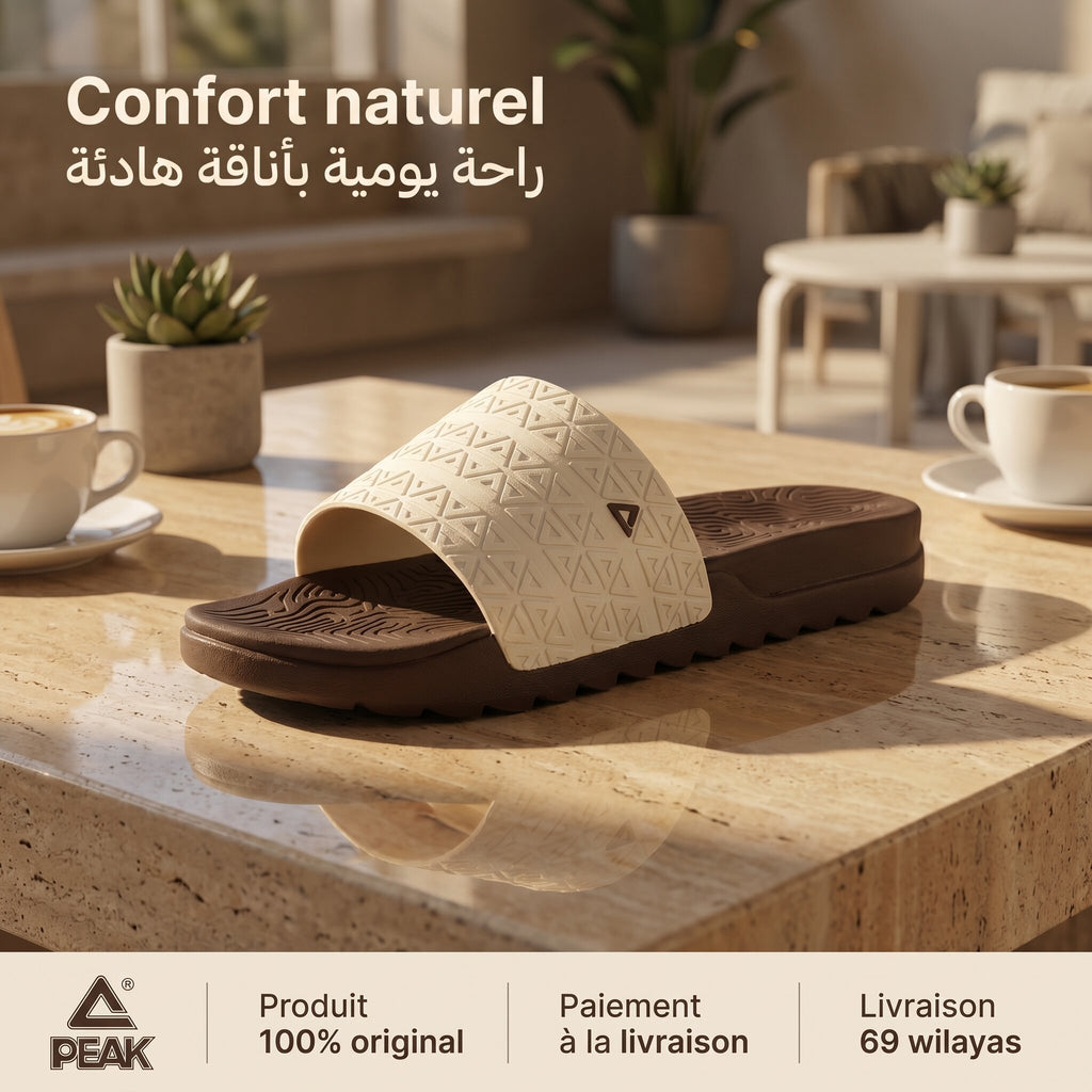 Peak Taichi Slippers White Black Red
