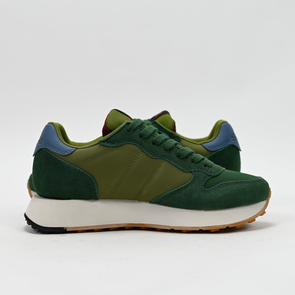 SUN68 Jaki Bicolor Men's Sneakers, Dark Green