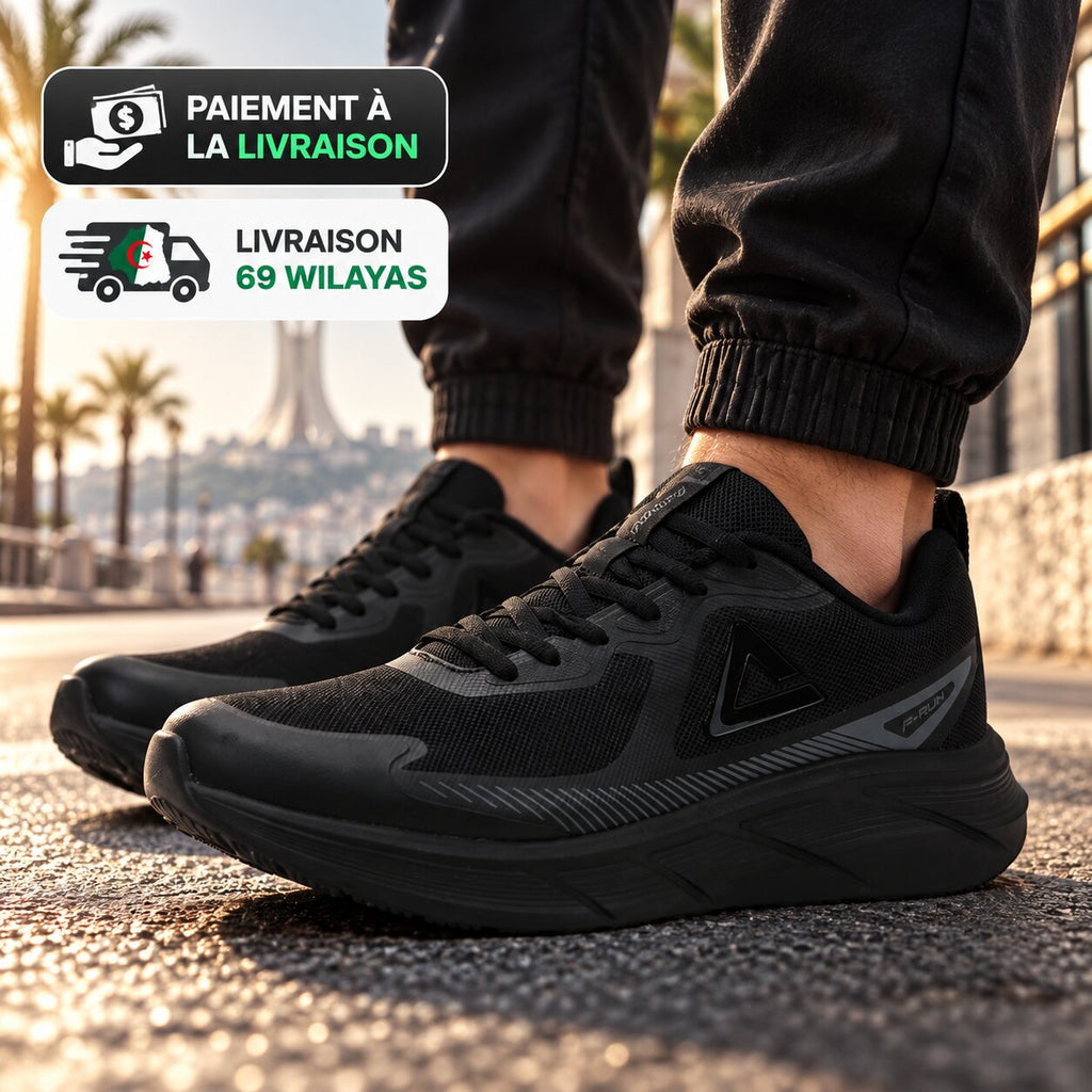 PEAK Running Shoes, All Black