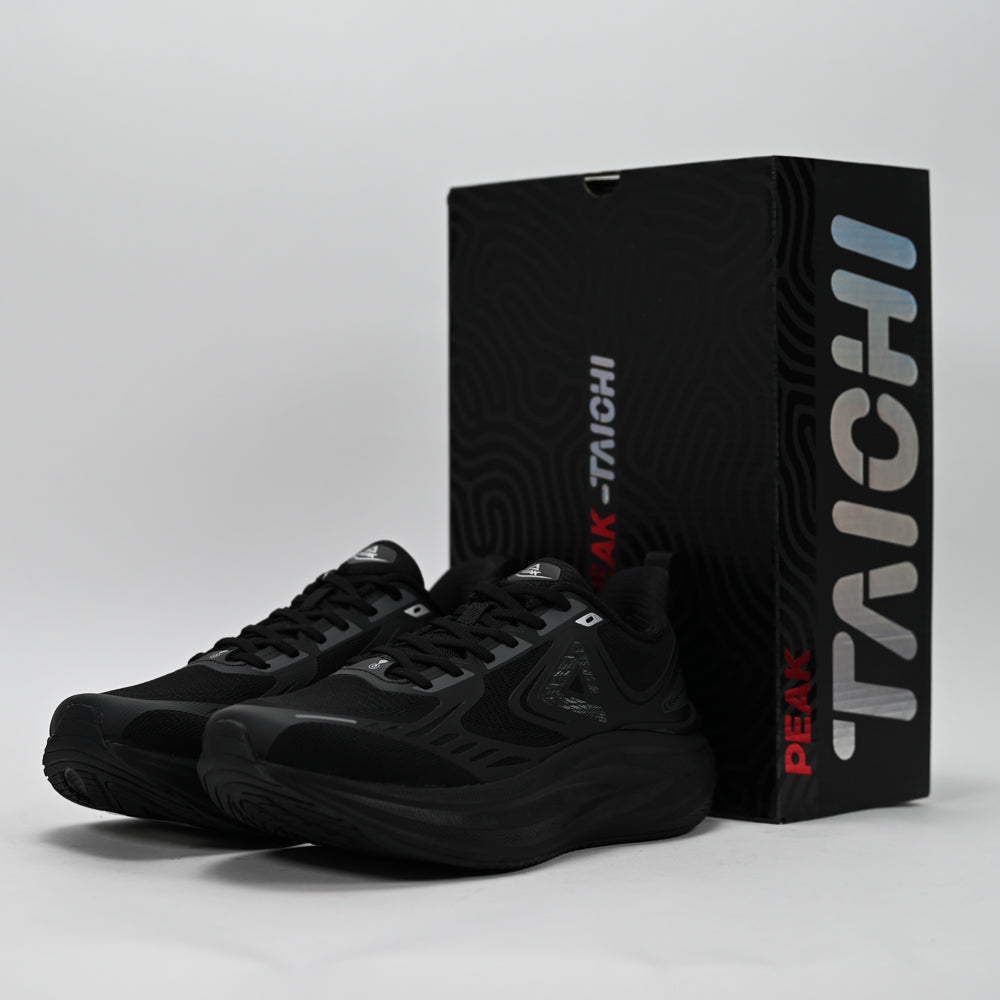 PEAK Taichi Cushion Running Shoes, All Black