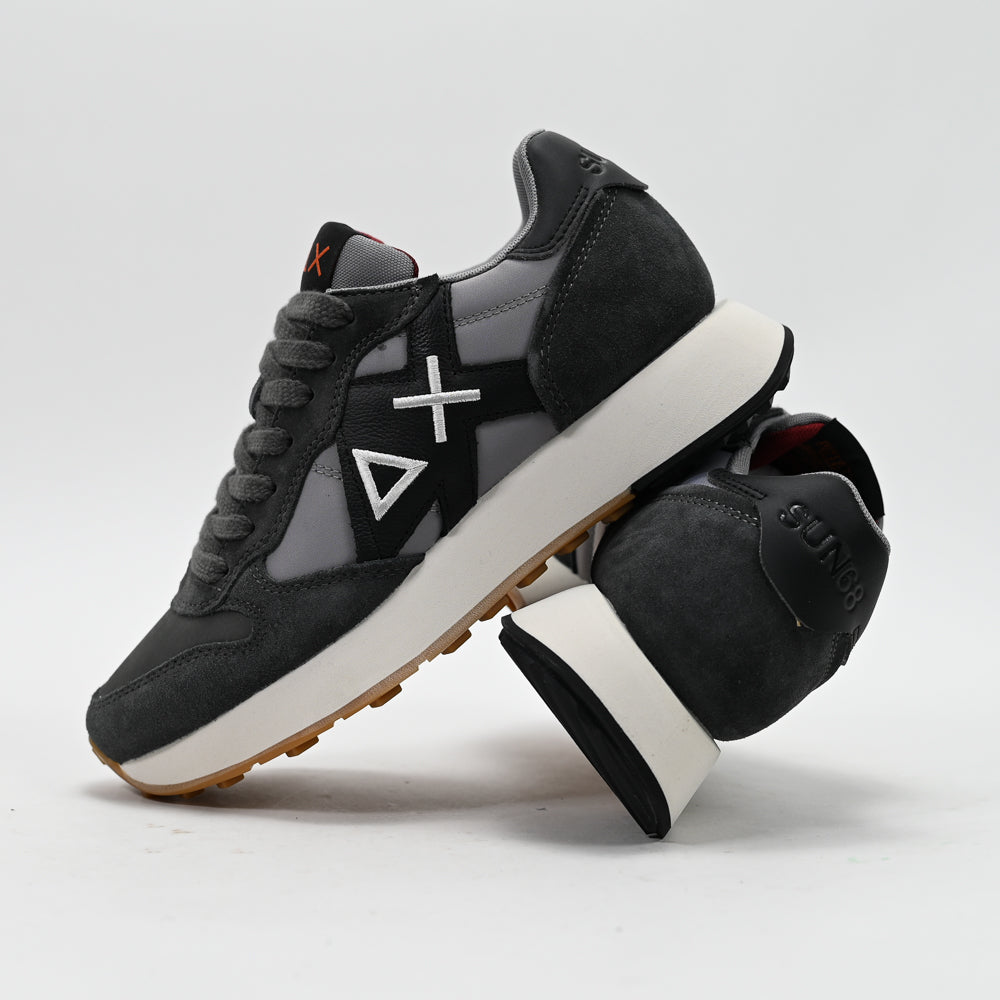 SUN68 Jaki Bicolor Men's Sneakers, Dark Grey