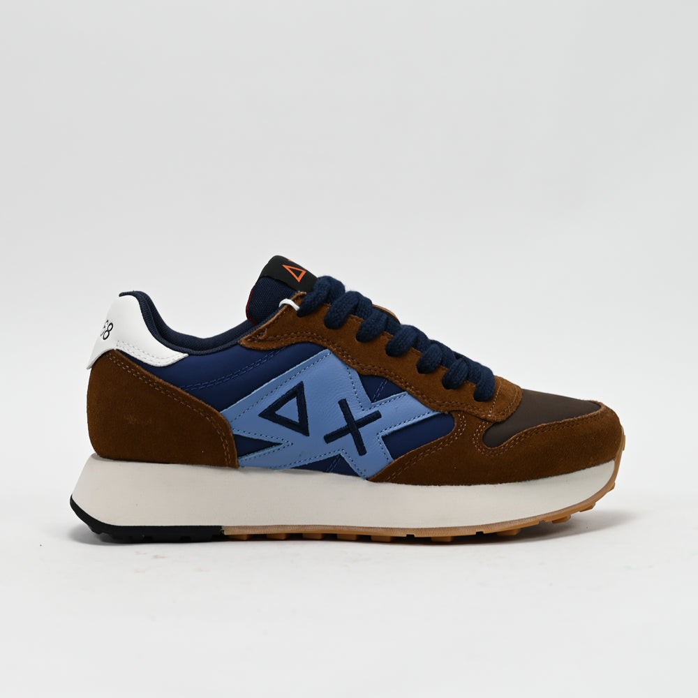 SUN68 Jaki Bicolor Men's Sneakers, Fox Brown