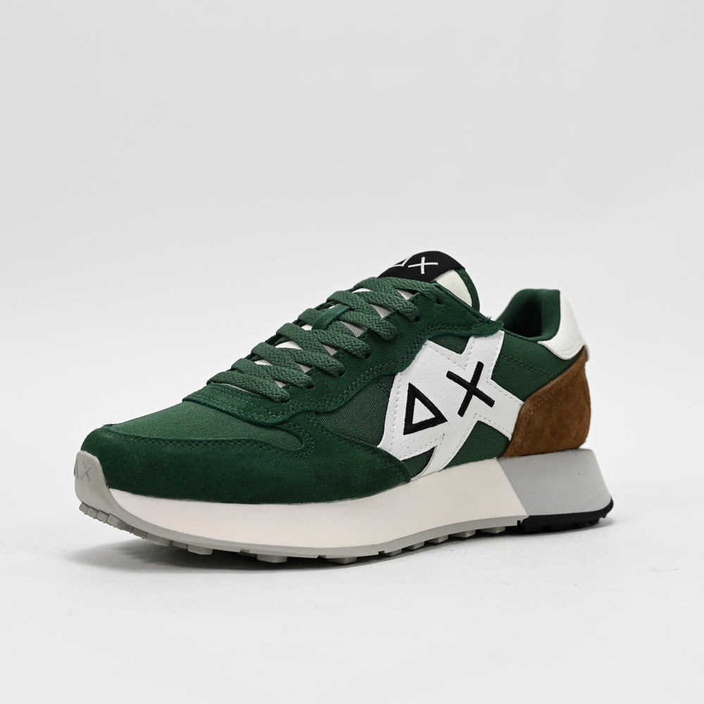 SUN68 Jaki Solid Men's Sneakers, Dark Green