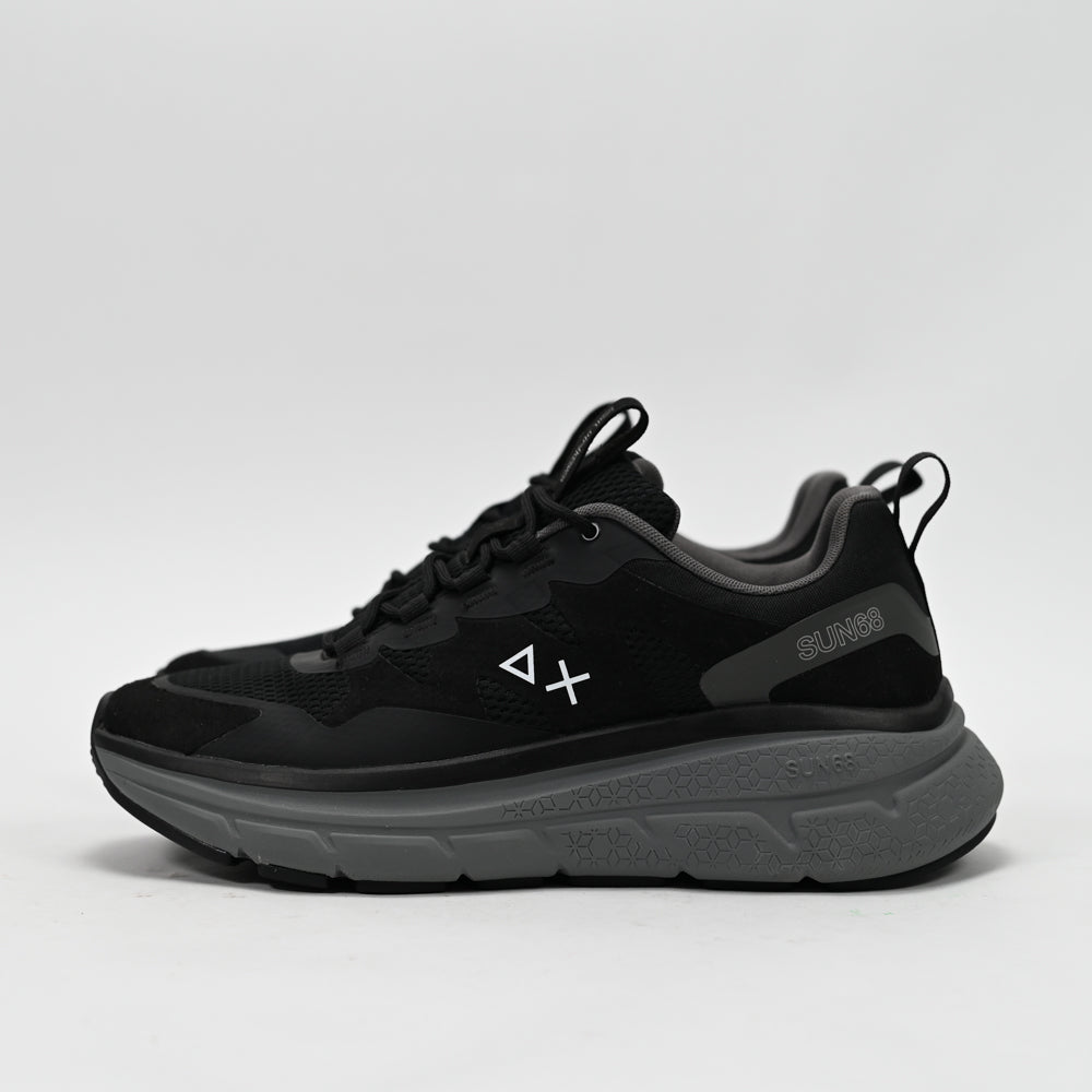 SUN68 Jupiter Sporty Sneakers, Black
