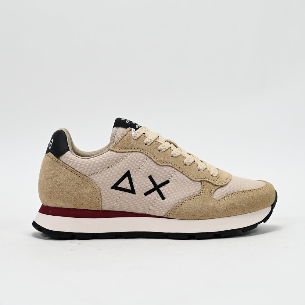 SUN68 Tom Nylon and Suede Sneakers, Beige