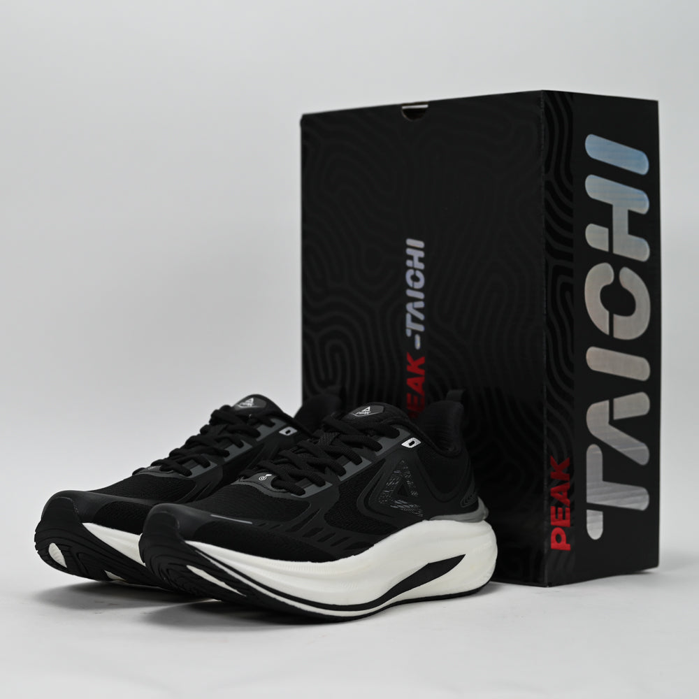 PEAK Taichi 8.0 Running Shoes, Black/White