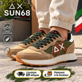 SUN68 Jaki Bicolor Sneakers, Beige/Green/Brown