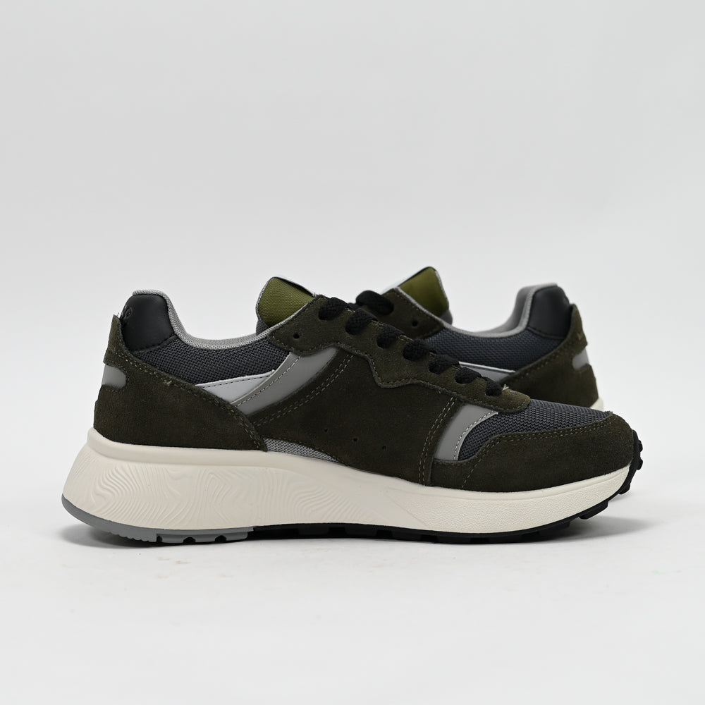 SUN68 Sun Daddy Nylon and Suede Sneakers, Military Green