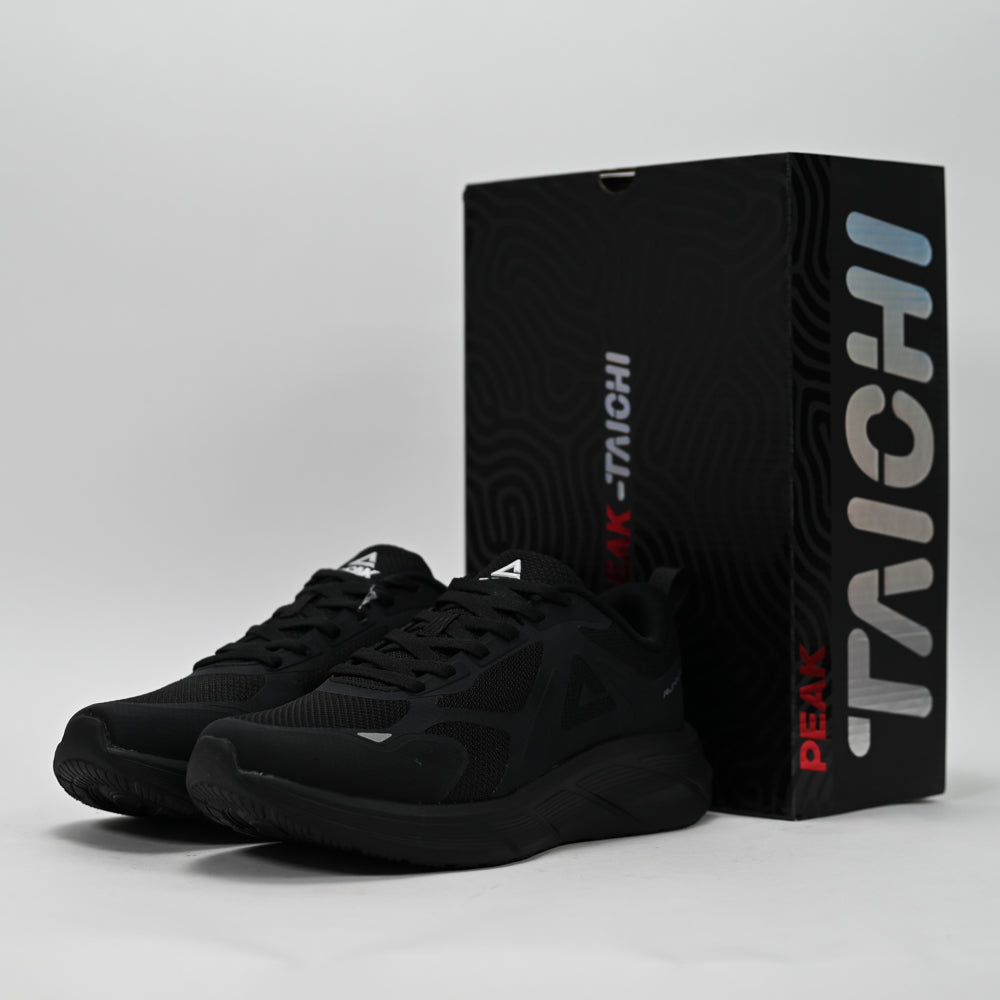PEAK TaiChi Running Shoes, All Black