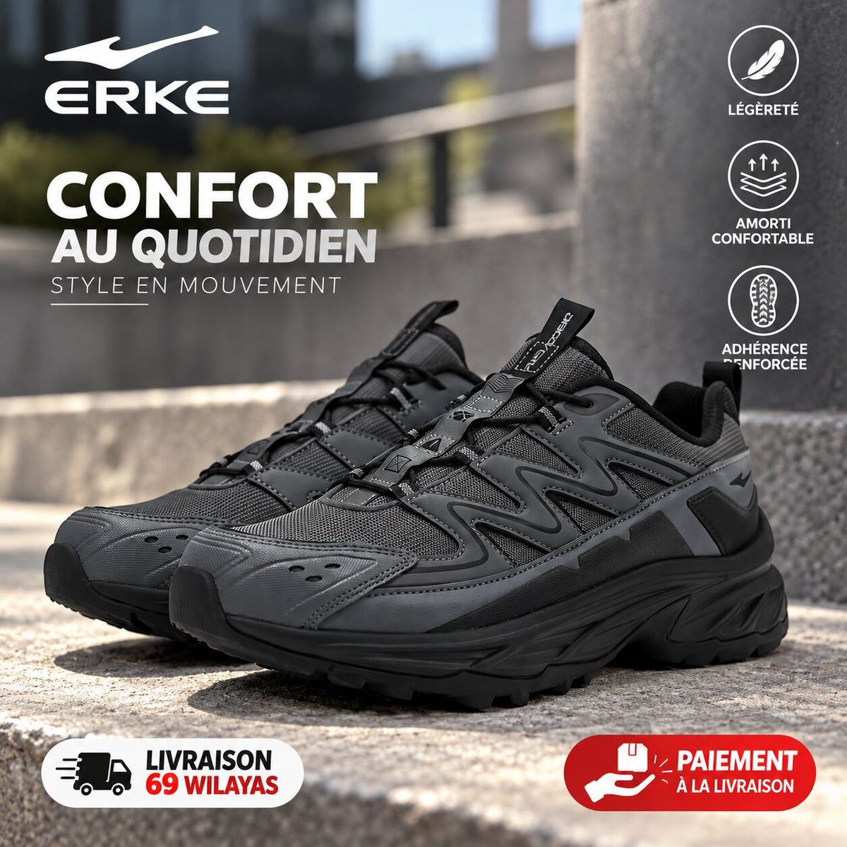 ERKE Tan Jing 3.0 Men's Mesh Running Shoes