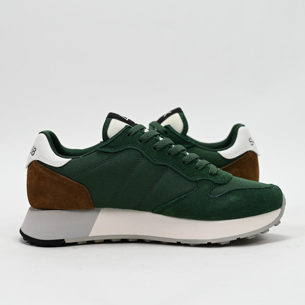 SUN68 Jaki Solid Men's Sneakers, Dark Green