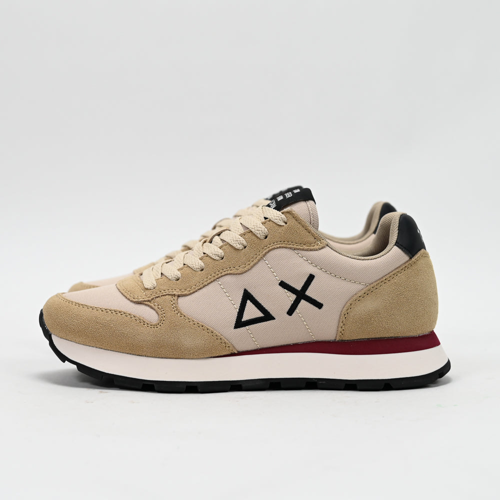 SUN68 Tom Nylon and Suede Sneakers, Beige