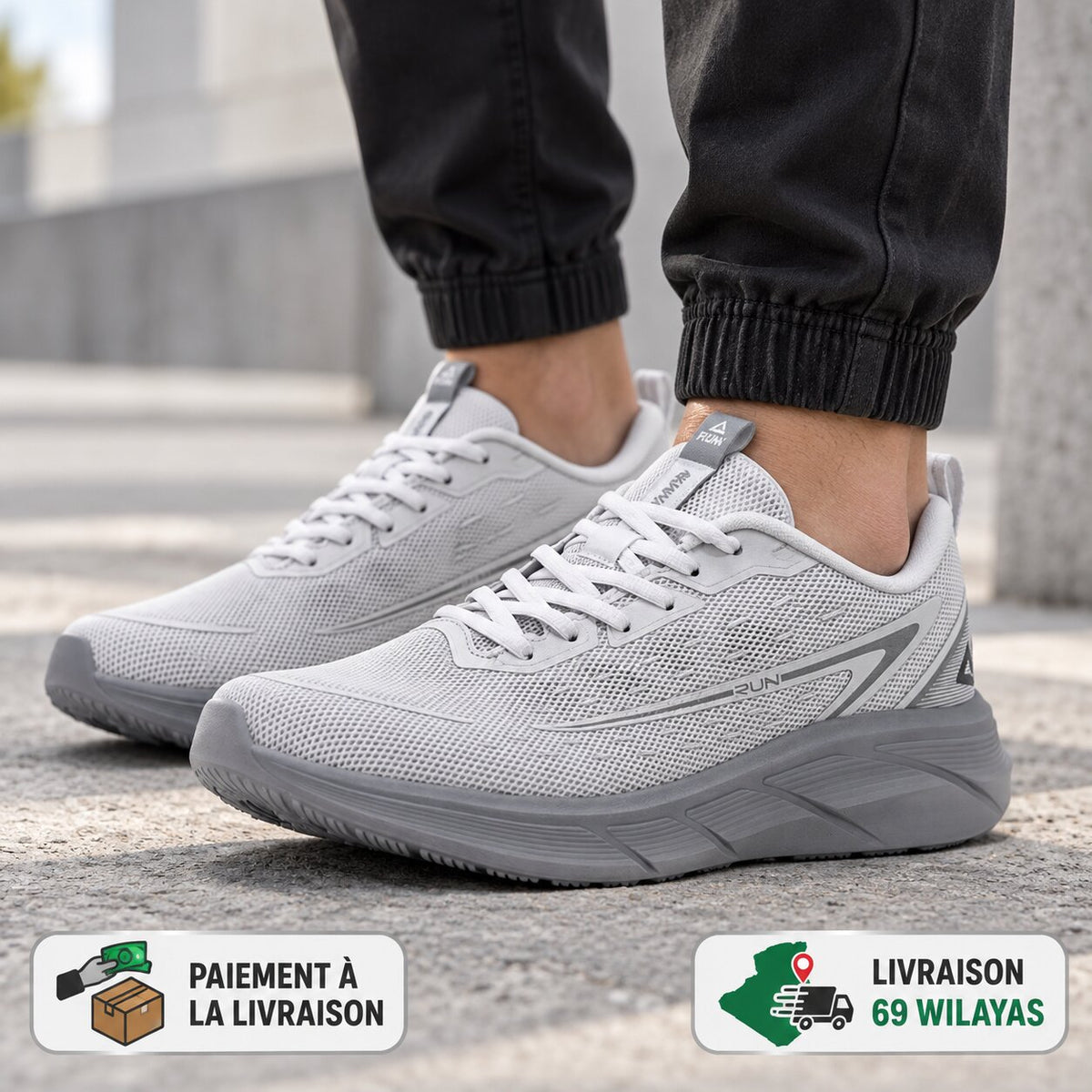 PEAK Running Shoes, Grey
