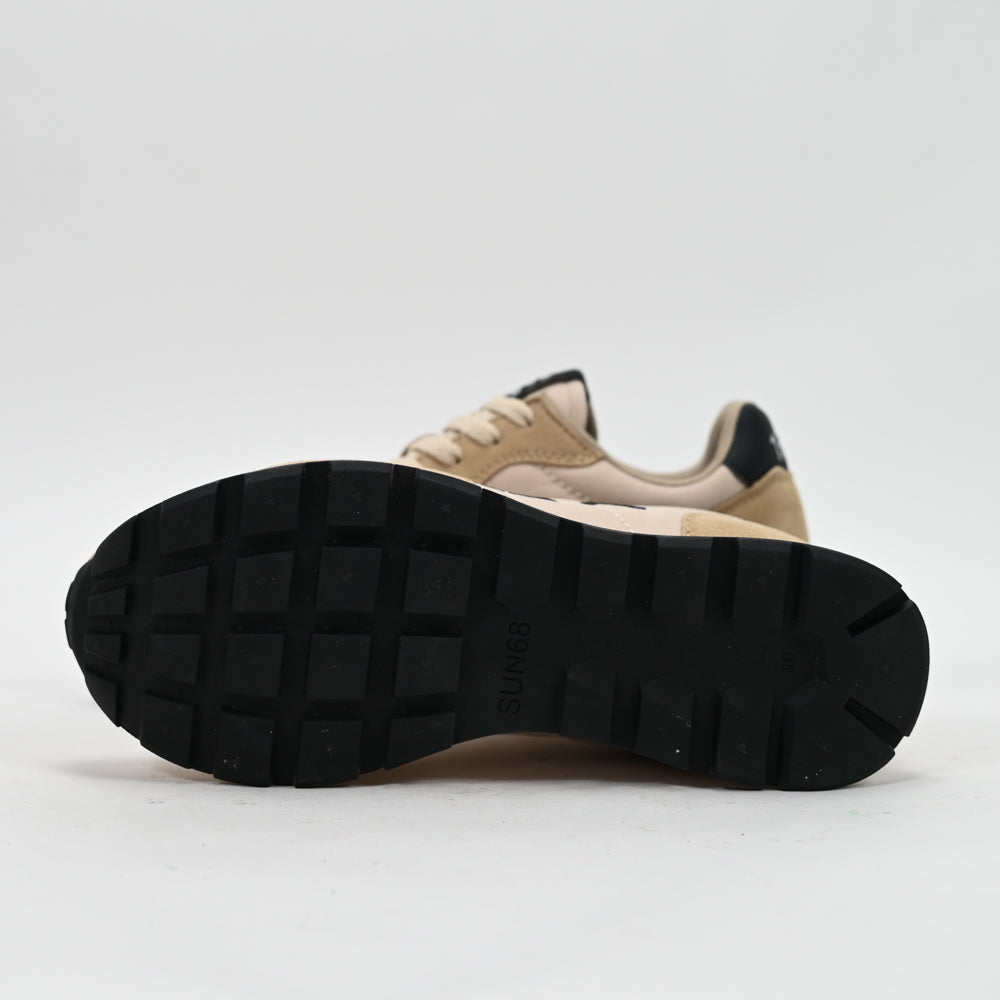 SUN68 Tom Nylon and Suede Sneakers, Beige